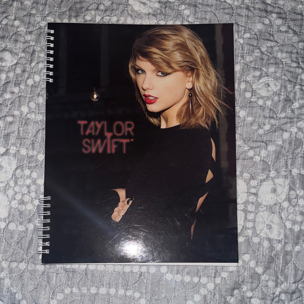 Taylor Swift Black and Red Notebook